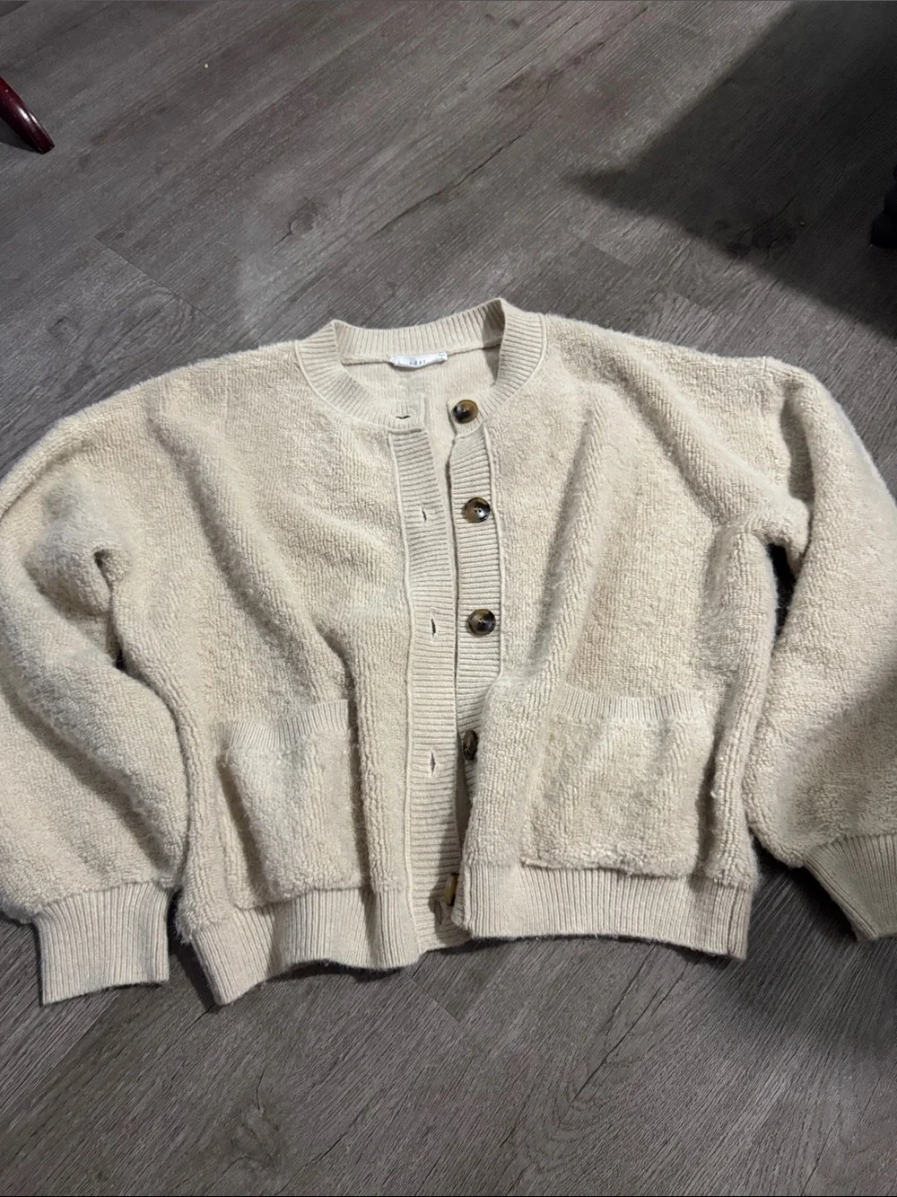 Talulah Cozy Cream Button-Up Women's Cardigan Sweater